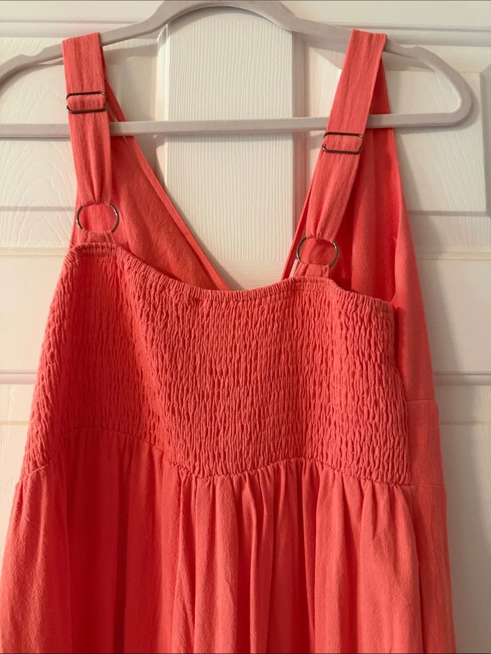 Women’s Coral V-Neck Maxi Jumpsuit